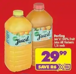 Shoprite Juic'd 100% Fruit Juice All Variants 1,5ℓ offer