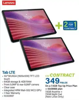 Incredible Connection Lenovo Tab LTE offer