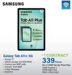 Incredible Connection Samsung Galaxy Tab A11+ 5G offer