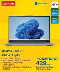Incredible Connection Lenovo IdeaPad 3 AMD Athlon Laptop offer