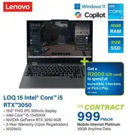 Incredible Connection Lenovo LOQ 15 Intel Core i5 RTX 3050 offer