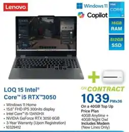 Incredible Connection LOQ 15 Intel Core i5 RTX 3050 offer