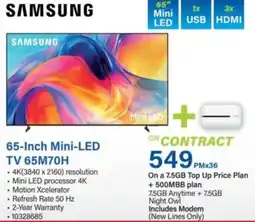 Incredible Connection SAMSUNG 65-Inch Mini-LED TV 65M70H offer