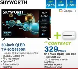 Incredible Connection SKYWORTH 50-inch QLED TV-50Q5600K offer