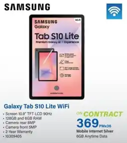 Incredible Connection SAMSUNG Galaxy Tab S10 Lite WiFi offer