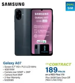 Incredible Connection SAMSUNG Galaxy A07 offer