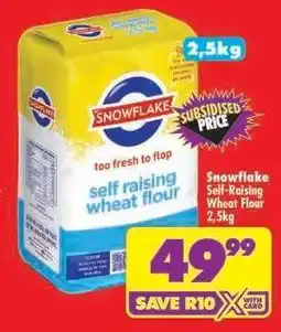 Shoprite Snowflake Self Raising Wheat Flour 2.5kg offer