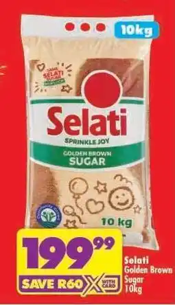 Shoprite SELATI GOLDEN BROWN SUGAR 10kg offer