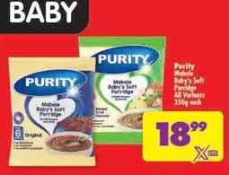 Shoprite PURITY Mabele Baby's Soft Porridge offer