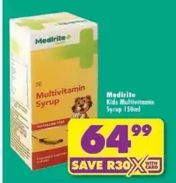 Shoprite Medirite Kids Multivitamin Syrup 150ml offer