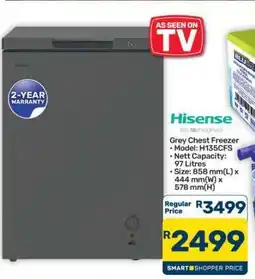 Pick n Pay Hypermarket Hisense Grey Chest Freezer offer