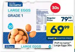 Pick n Pay Hypermarket PnP no name Large Eggs 30s offer