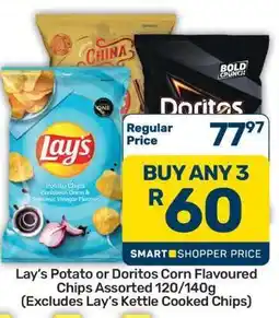 Pick n Pay Hypermarket Lay's Potato or Doritos Corn Flavoured Chips offer