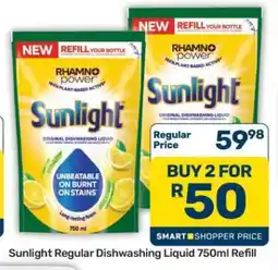 Pick n Pay Hypermarket Sunlight Regular Dishwashing Liquid 750ml Refill offer