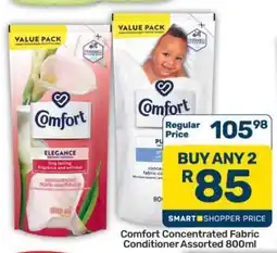 Pick n Pay Hypermarket Comfort Concentrated Fabric Conditioner Assorted 800ml offer