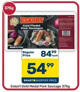 Pick n Pay Hypermarket Eskort Gold Medal Pork Sausage 375g offer