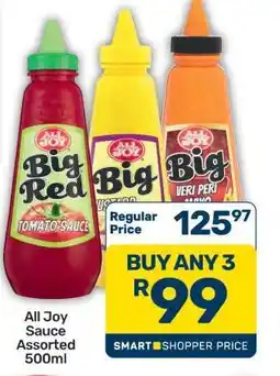 Pick n Pay Hypermarket All Joy Sauce Assorted 500ml offer