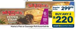 Pick n Pay Hypermarket Mama's Pies or Sausage Roll Assorted 6s offer