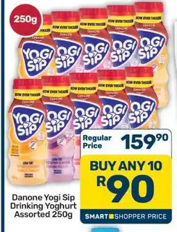 Pick n Pay Hypermarket Danone Yogi Sip Drinking Yoghurt Assorted 250g offer