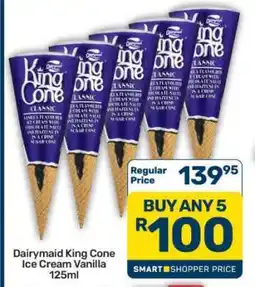 Pick n Pay Hypermarket Dairymaid King Cone Ice Cream Vanilla 125ml offer