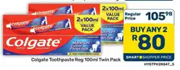 Pick n Pay Hypermarket Colgate Toothpaste Reg 100ml Twin Pack offer