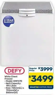 Pick n Pay Hypermarket Defy White Chest Freezer offer