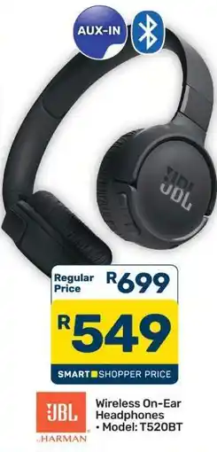 Pick n Pay Hypermarket JBL Wireless On-Ear Headphones offer