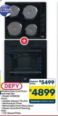 Pick n Pay Hypermarket DEFY Slimline Eye Level Oven and Hob Set offer