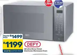 Pick n Pay Hypermarket DEFY 30 Litre Mirror Finish Electronic Microwave Oven offer