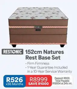 OK Furniture Restonic 152cm Natures Rest Base Set offer