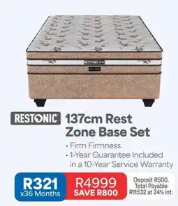 OK Furniture Restonic 137cm Rest Zone Base Set offer