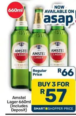 Pick n Pay Hypermarket Amstel Lager 660ml offer
