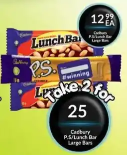 Super Save Cadbury P.S./Lunch Bar Large Bars offer