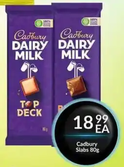 Super Save Cadbury Dairy Milk Top Deck Slabs offer