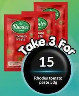 Super Save Rhodes tomato paste offer