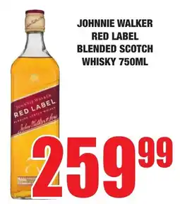 Boxer Liquors Johnnie Walker Red Label Blended Scotch Whisky offer