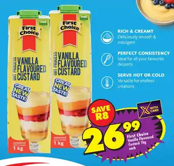 First Choice Vanilla Flavoured Custard