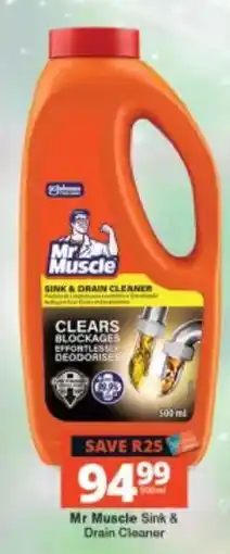 Checkers Mr Muscle Sink & Drain Cleaner offer