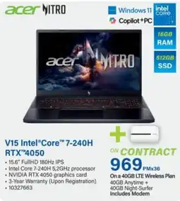 Incredible Connection Acer Nitro V15 Intel Core 7-240H RTX 4050 offer
