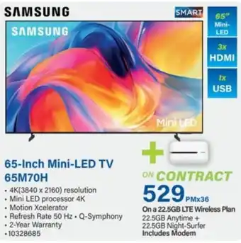Samsung 65-Inch Mini-LED TV 65M70H
