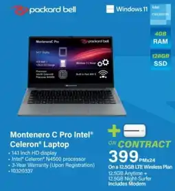 Incredible Connection Montenero C Pro Intel Celeron Laptop offer