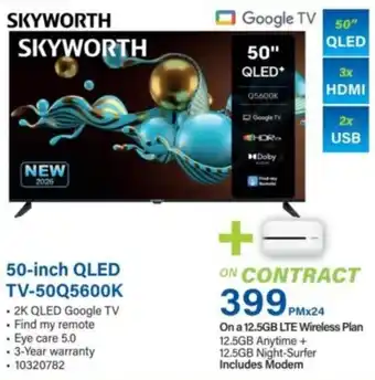 SKYWORTH 50-inch QLED TV-50Q5600K