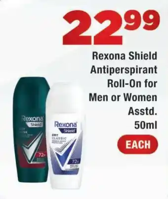 Rexona Shield Antiperspirant Roll-On for Men or Women