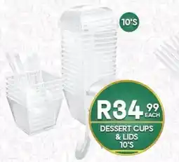 Take 'n Pay DESSERT CUPS & LIDS 10'S offer