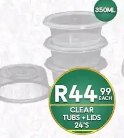 Take 'n Pay Clear Tubs + Lids offer