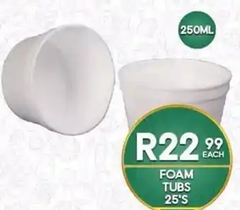 Take 'n Pay Foam tubs offer