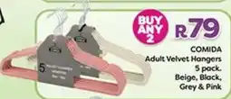 Mambo's Plastics Warehouse COMIDA Adult Velvet Hangers offer