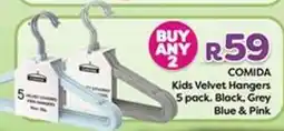 Mambo's Plastics Warehouse COMIDA Kids Velvet Hangers offer