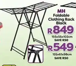 Mambo's Plastics Warehouse MH Foldable Clothing Rack Black offer