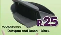Mambo's Plastics Warehouse Dustpan and Brush - Black offer